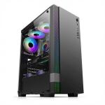 Mid-Tower PC Gaming Case ETEK Mid Tower PC Gaming ATX Computer Case Support 6 ARGB fans, Tempered Glass Side Pandel. for sale