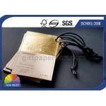 Logo Gold Foil Printed Swing Tag Labels For Jeans Pants Clothing for sale