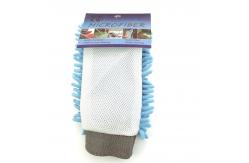 China 100% Polyester 1200gsm Microfiber Car Cleaning Wash Mitt With Elastic Cuff supplier