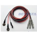 Disposable EEG Electrodes / EEG Disc Electrodes With 150cm Non Tangle Silicone Rubber Leads