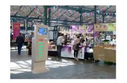 China Coins / Bills Accepted Train Station , Cell Phone Charging Tower Station With Deposit Locker supplier