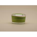 Luxury Green Plastic Cream Jars Leak Proof Reliable Stable Performance for sale