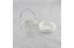 China 800ml Clear Plastic Cylinder Tubes , Gray PP Plastic Screw Lid supplier