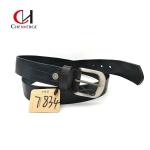 Antiwear Ladies Black Leather Belt , Multiscene Full Grain Cowhide Belt for sale