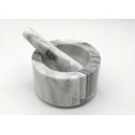 Natural Marble Stone Mortar And Pestle Set Guacamole Bowl Molcajete Natural Grinder for sale