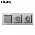 350g/Pcs Antique Plug Sockets 50Hz 60Hz Push Switch Power Outlet Combine