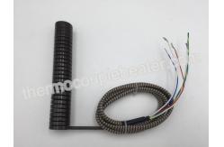 China Hot Runner  Electric Coil / Spring Heaters With Silicone Vanished Fiberglass Leads supplier