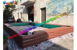 China Custom Inflatable Sports Games , Inflatable Billiards Table With Snooker Soccer Ball supplier