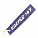 Custom Boeing 757 Embroidered Keychain - Personalized Dye Fabric Keyring with 3D Embroidery, Durable Metal Keychain for Gifts for sale