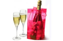 China Waterproof PVC Transparent Bag Plastic Ice Bag With Handle Eco Friendly supplier
