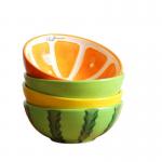 Creative Hand Painted Baking Ceramic Bowl , Watermelon Pattern Porcelain Ice Cream Bowls for sale
