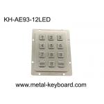 Back Light Metal Numeric Keypad In 3x4 Matrix 12 Keys Stainless Steel Keypad for sale