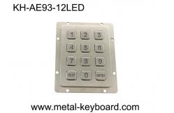 China Back Light Metal Numeric Keypad In 3x4 Matrix 12 Keys Stainless Steel Keypad supplier