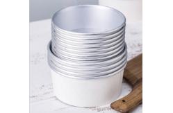 China Silver Aluminum Foil Paper Bowl PE PLA Plastic Free Coated Round Shape Bowl supplier