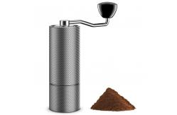 China Silver Manual Hand Coffee Grinder CNC Cutting Capacity 25g Handheld Electric Burr Grinder supplier