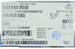 China 24LC64T-I/SN SERIAL Microchip Spi EEPROM 64KBIT 400KHZ, SOIC-8 supplier