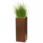 Custom Rusty Corten Steel Planter Pot With Modern Design Drainage Hole And Low Maintenance for sale