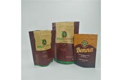 China Coffee Beans Custom Printed Stand Up Pouches Clear Bottom Food Packaging With Zipper supplier