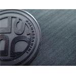 Custom Rubber Logo Patches / Round Silicone Badge For Garment Or Bags for sale