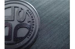 China Custom Rubber Logo Patches / Round Silicone Badge For Garment Or Bags supplier