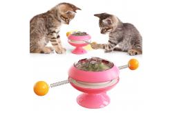 China Multifunction Windmill Interactive Cat Toy Turntable Massage Scratching ODM ABS 178g supplier