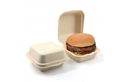 China Customized Size Logo Biodegradable Sugarcane Syrup Burger Box supplier