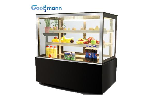 Dual Temperature Bakery Display Counter Supermarket Sliding Door Glass Fridge