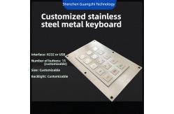 China Customized stainless steel metal button metal keyboard, waterproof, dustproof, and bacteria resistant keyboard supplier