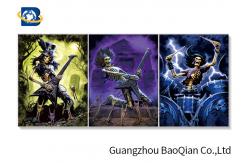 China Picture With Playing Skull , Flippped Changing Lenticular 3d Image supplier