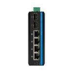 6 Port Gigabit Unmanaged POE Switch With 2 Sfp Fiber Switch DC48V Input for sale