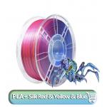 High Speed PLA+ 3D Filament Filament  1.75mm Silk Red Yellow Blue  PLA+ silk Filament for sale