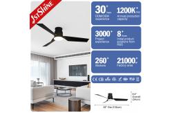 China Manufacture Fan Low Profile Dimmable Led Ceiling Fan With ABS Blade Black supplier