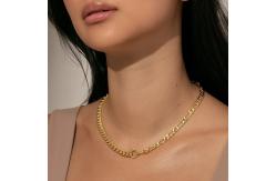 China 18K Gold Plated Double Chain Necklace for Girls' Fashion Accessory Collection supplier