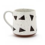 Ceramic Handmade Cups Unique Geometric Smart Black And White Ceramic Coffee Mug For Gift for sale