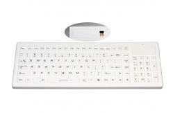 China Logo Customized Waterproof Silicone Keyboard With Wireless USB Receiver And Number Pad supplier