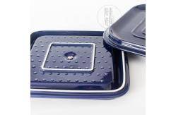 China Glaze Blue Rectangle Ceramic Bakeware Sets 165oz Large Capacity OEM supplier