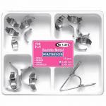 18pcs Dental Saddle Contoured Matrices Matrix Bands With Spring Clip MFDS Safety Standard Metal Material TOR VM TOP BM for sale