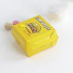 White Cardboard Hamburger Patty Box Biodegradable Burger Box Recyclable Packaging
