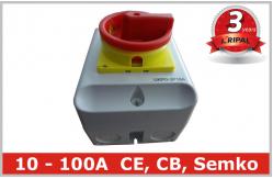 China Waterproof IP65 Rotary Isolator Switch / 2 Pole 3 Pole Disconnect Switch supplier