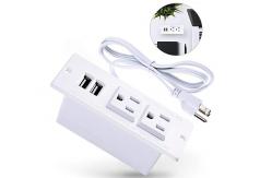 China Office desktop conference table power socket white embedded power supply board supplier