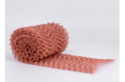 China ODM 38mm Red Copper Wire Mesh , High Strength Compressed Knitted Mesh supplier