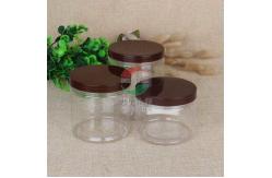 China PET Food Airtight Stash Clear Plastic Jar With Screw Cap 420ml 550ml supplier