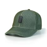 Pre Curved 6 Panel Trucker Hat With Custom Logo Leater Patch Mesh Dad Baseball Cap for sale