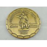 Brass Stamped Personalized Coins 3d Antique Gold Plating for sale