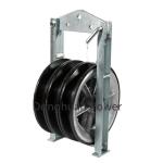 Triple Aluminum Sheaves Cable Pulley Stringing Blocks With Rubber Lined for sale