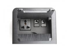 China Computer Desk Wire Management Brush Flip Up Table Socket / Mount Socket Outlet supplier
