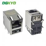 DGKYD611U2B203DA2WDDB Gigabit RJ45 With USB2.0 Socket And Filter PCB Connector RJ45+USB2.0 for sale