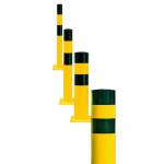1.2m Yellow Steel Pipe Safety Bollard Black Bull XL Warehouse Bollards