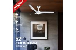 China White Modern ABS Quiet Ceiling Fan , DC LED Ceiling Fan With Remote Control supplier