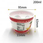 Food Grade Disposable customized plastic yogurt milk drink cup with aluminum foil lid for sale